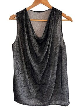Elsa Esturgie linen woven cowl neck sleeveless top size FR40 excellent condition